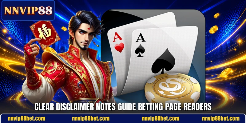 Clear disclaimer notes guide betting page readers Clear disclaimer notes guide betting page readers