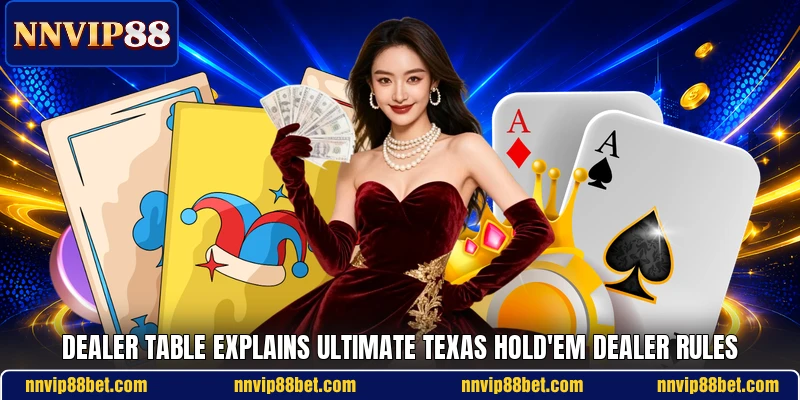 Dealer table explains ultimate texas hold'em dealer rules