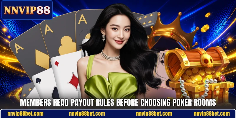 Members read payout rules before choosing poker rooms