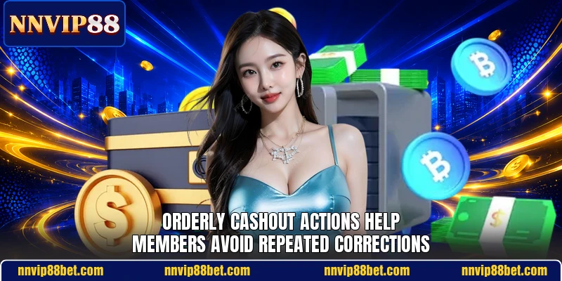 Orderly cashout actions help members avoid repeated corrections