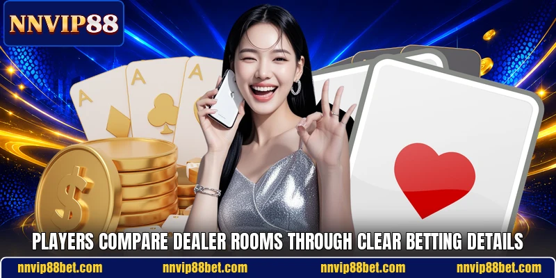 Players compare dealer rooms through clear betting details Players compare dealer rooms through clear betting details