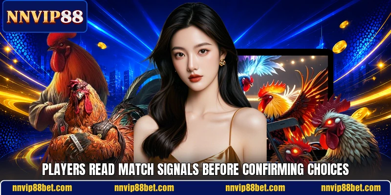 Players read match signals before confirming choices Players read match signals before confirming choices