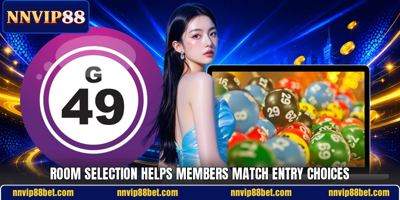 Room selection helps members match entry choices Room selection helps members match entry choices